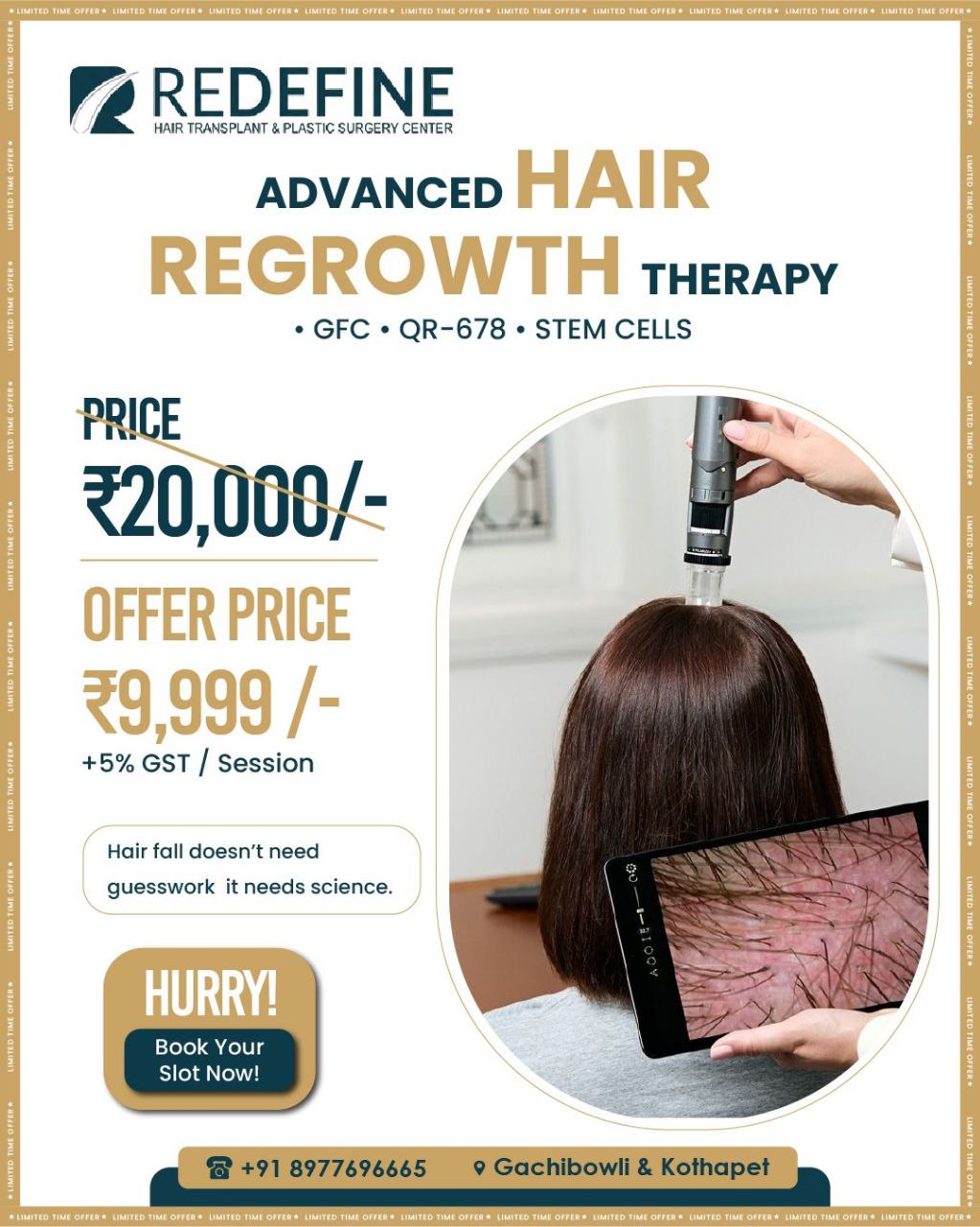 Redefine Skin and Hair Transplant Center Facebook ad