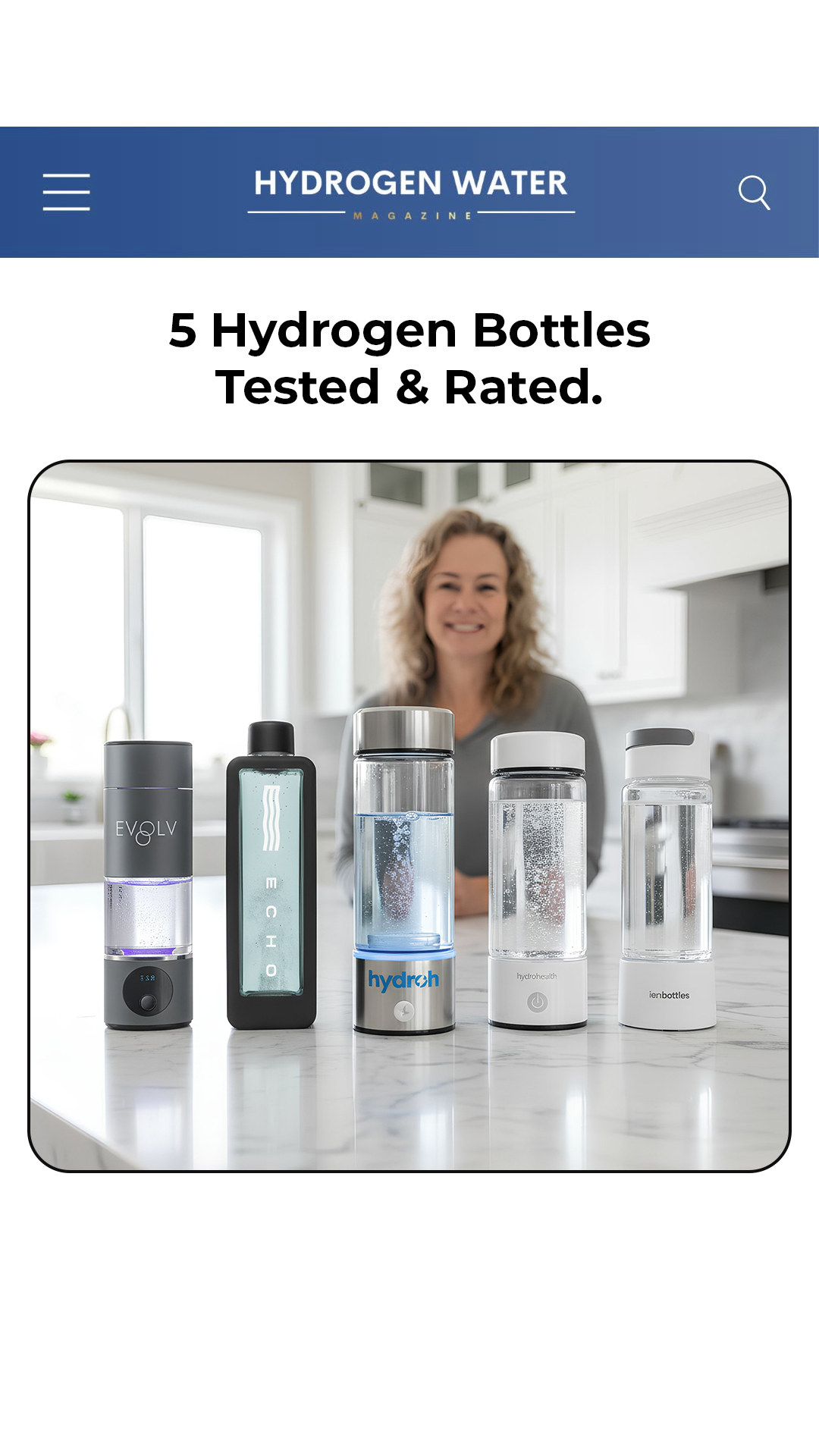 The Hydrogen Water Magazine Facebook ad