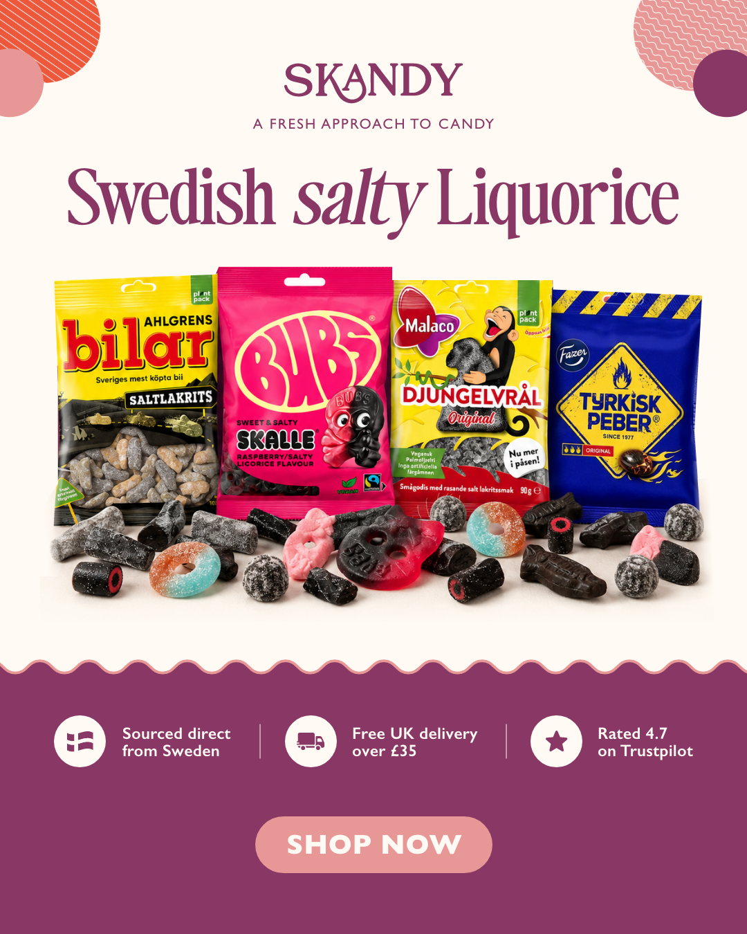 Skandy.uk Facebook ad: Swedish Liquorice Mix, 400g