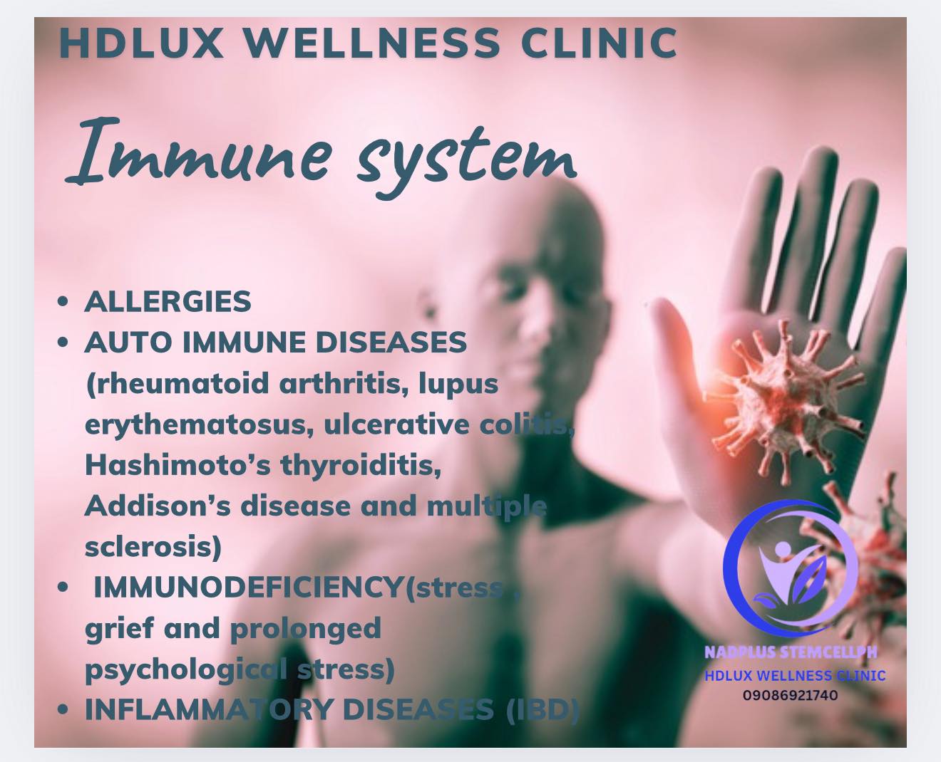 HDLux Wellness Clinic Facebook ad: Biomolecular cell therapy is as a regulative and…