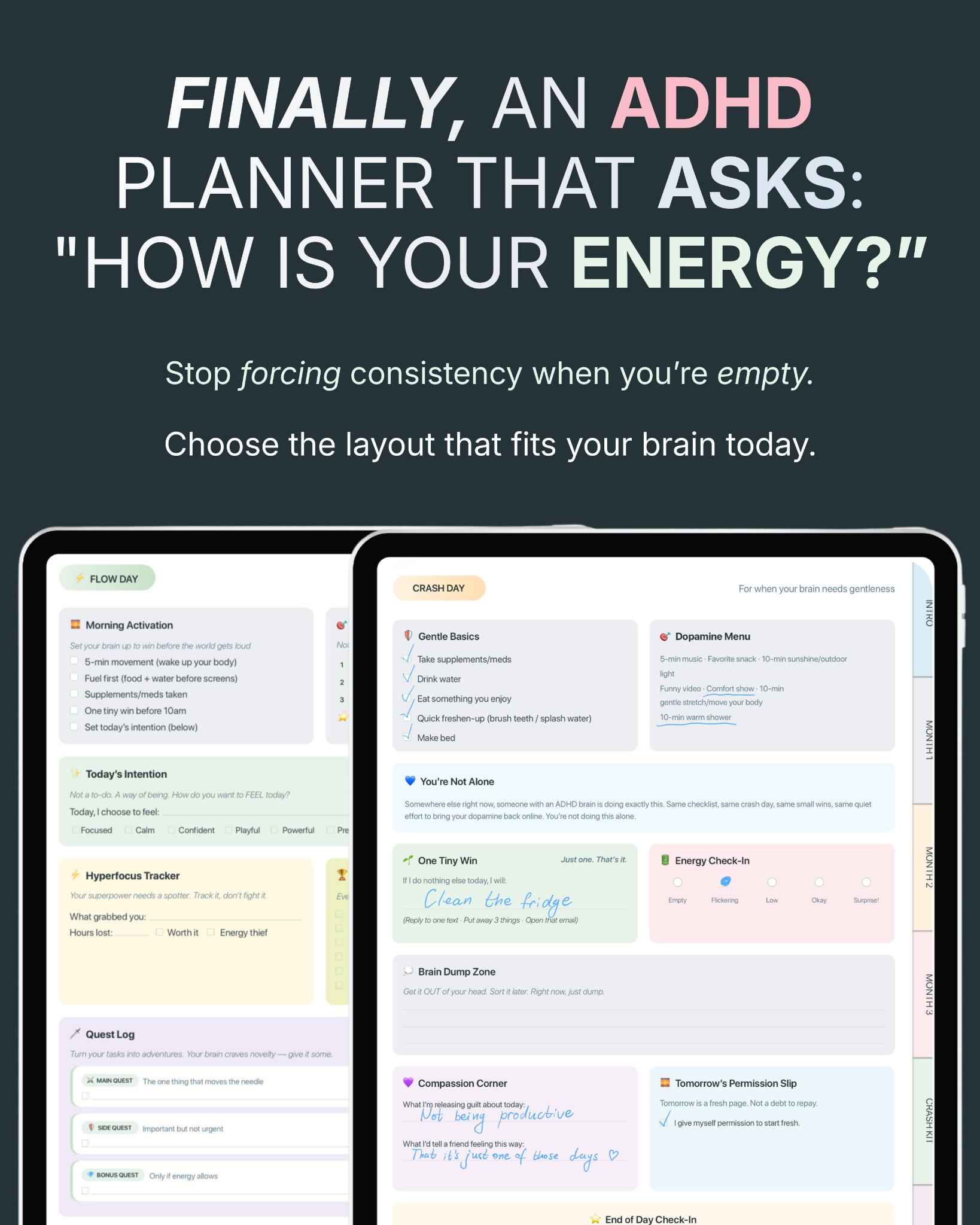 Dopamine Planner Facebook ad: Your planner graveyard ends here
