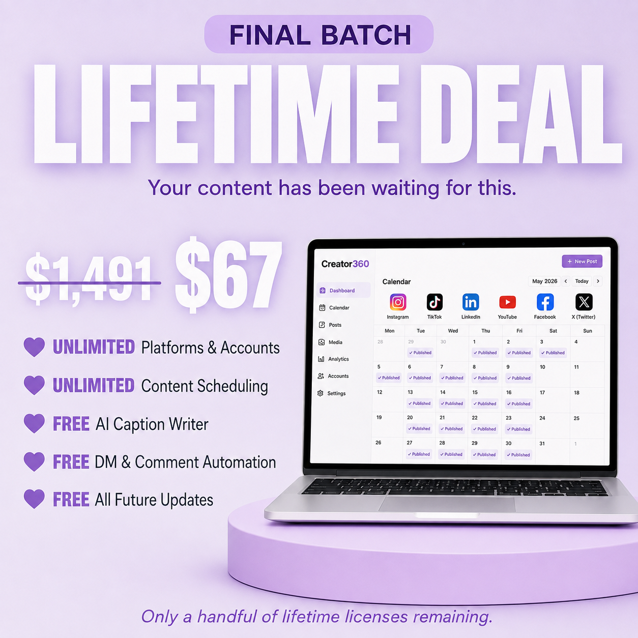 Creator360 Facebook ad