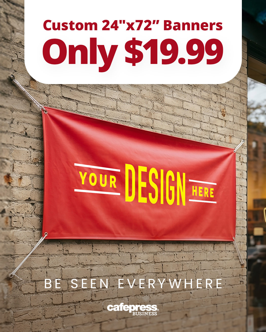 CafePress Facebook ad: Custom Banners for $19.99