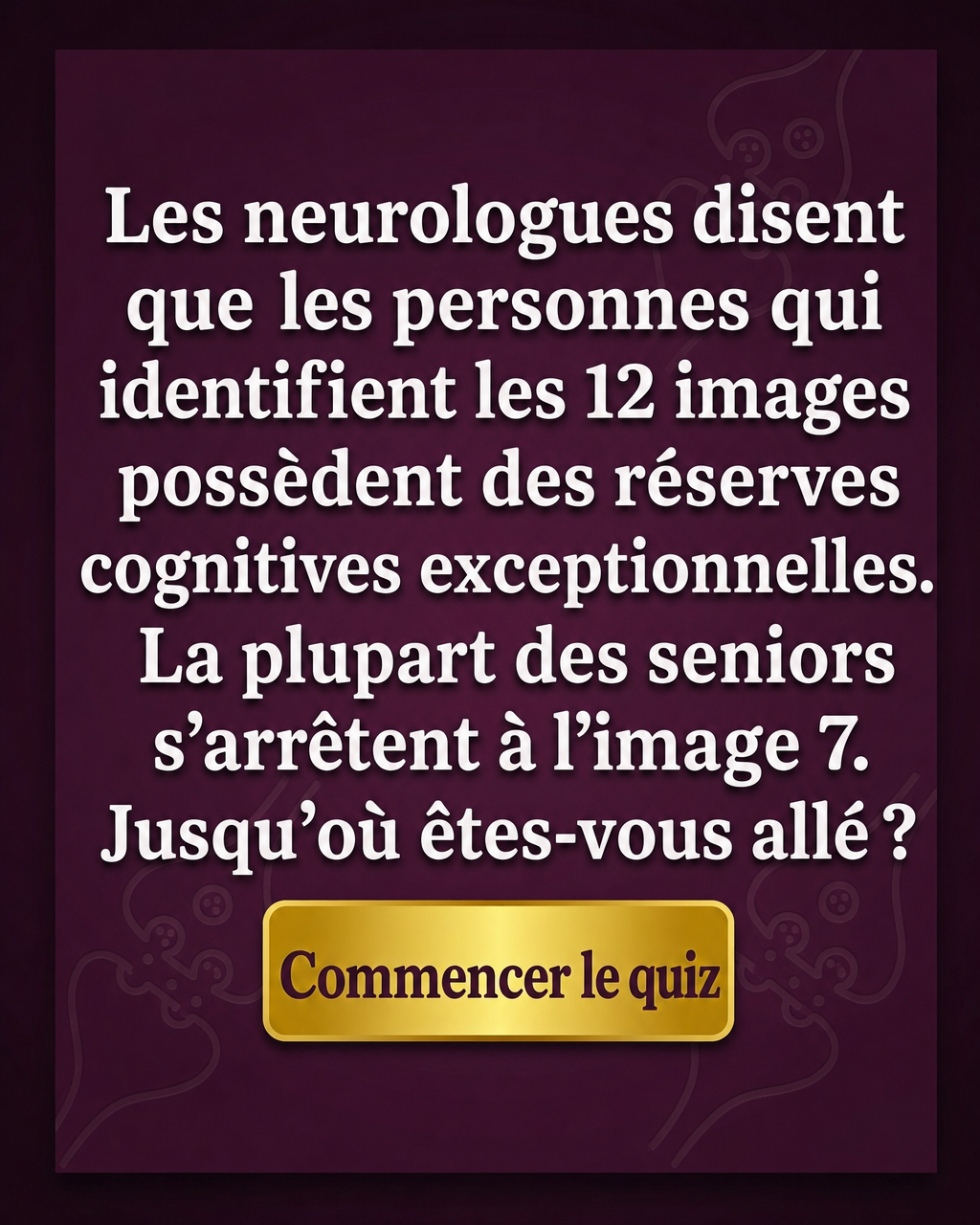 Clara Sage Facebook ad: Test de QI