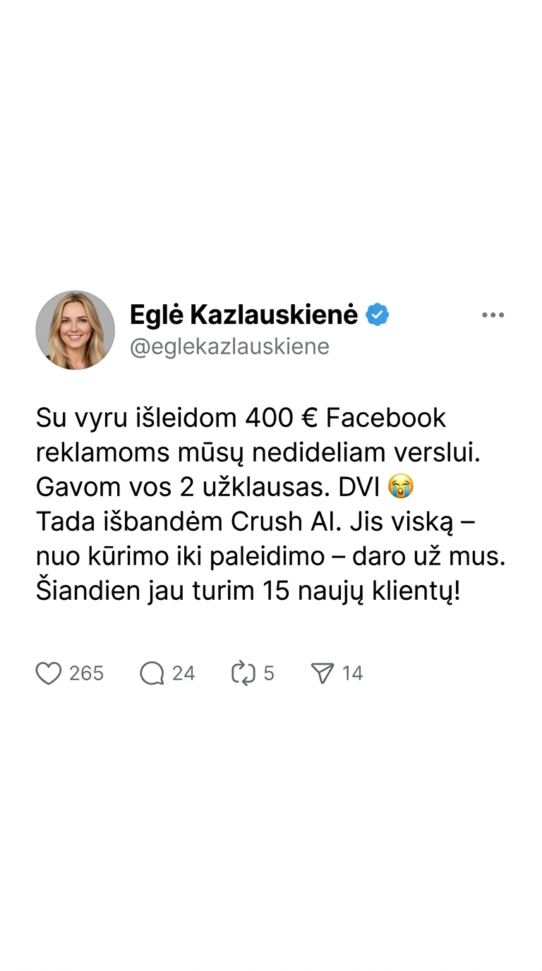 trycrush.ai Facebook ad