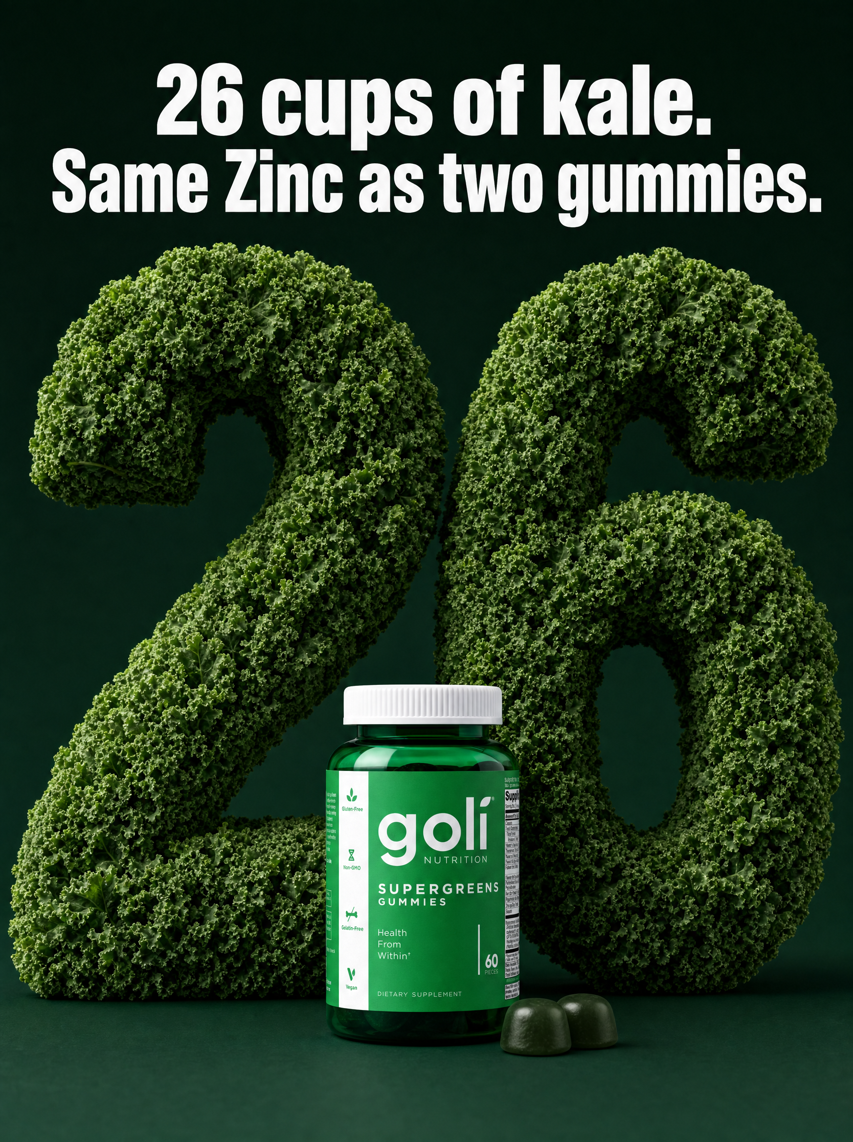 Goli Facebook ad: More Thiamin Than 52 Cups of Spinach