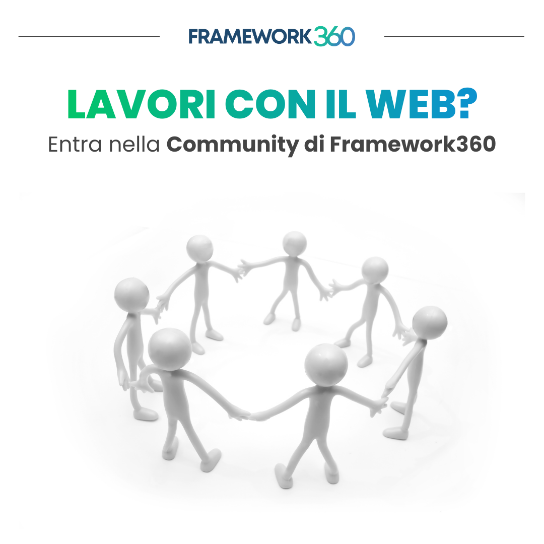 Framework360 Facebook ad: ENTRA NEL GRUPPO