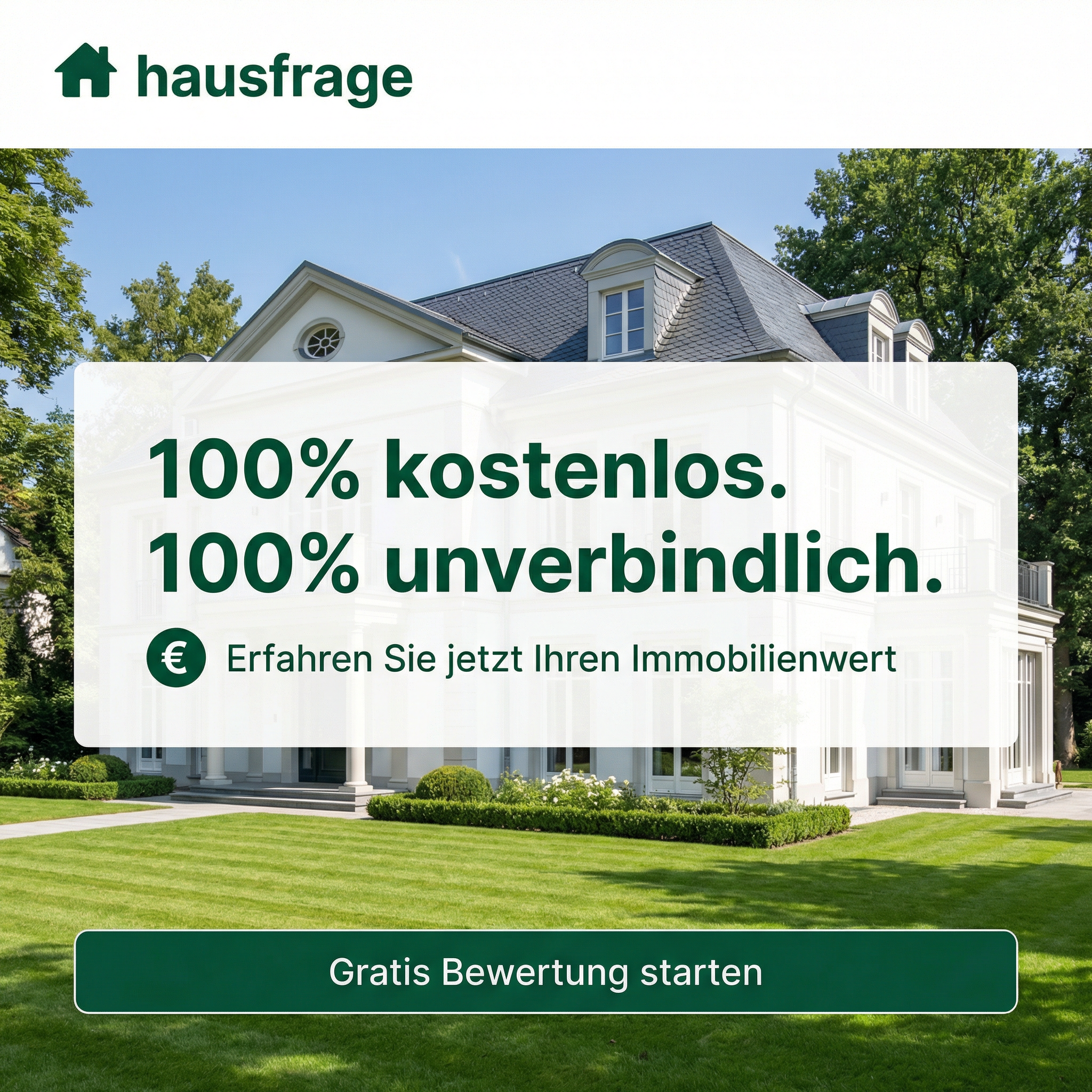 Hausfrage Facebook ad