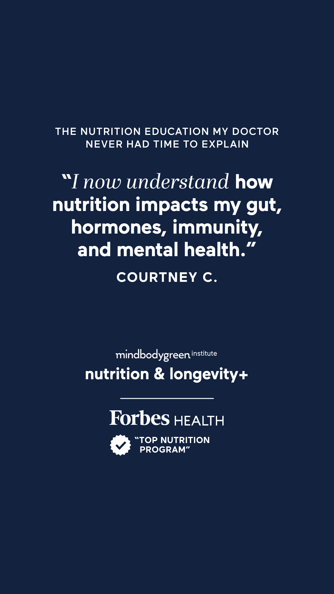 mindbodygreen Institute Facebook ad