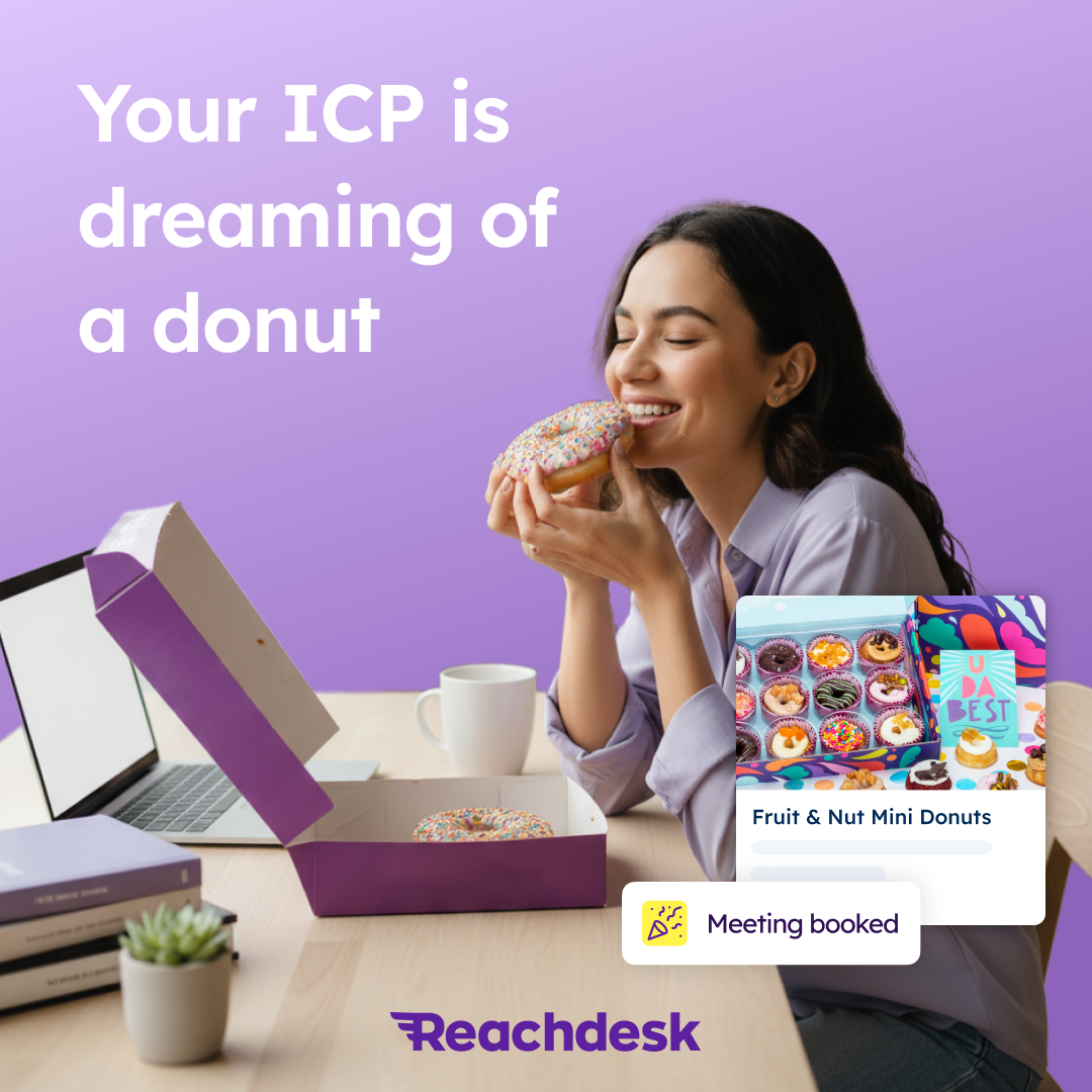Reachdesk Facebook ad: Engage prospects, close deals and get happier customers