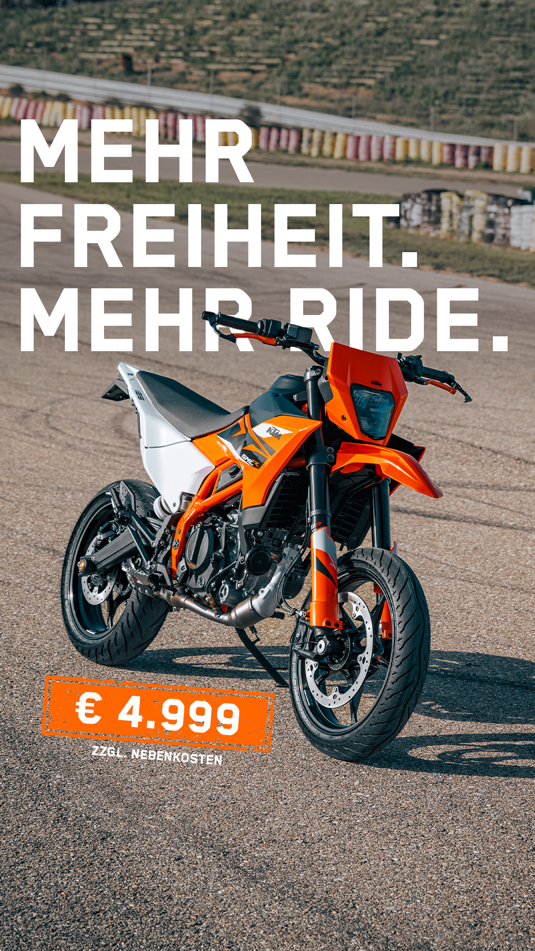 KTM Facebook ad: Mehr Freiheit. Mehr Ride.