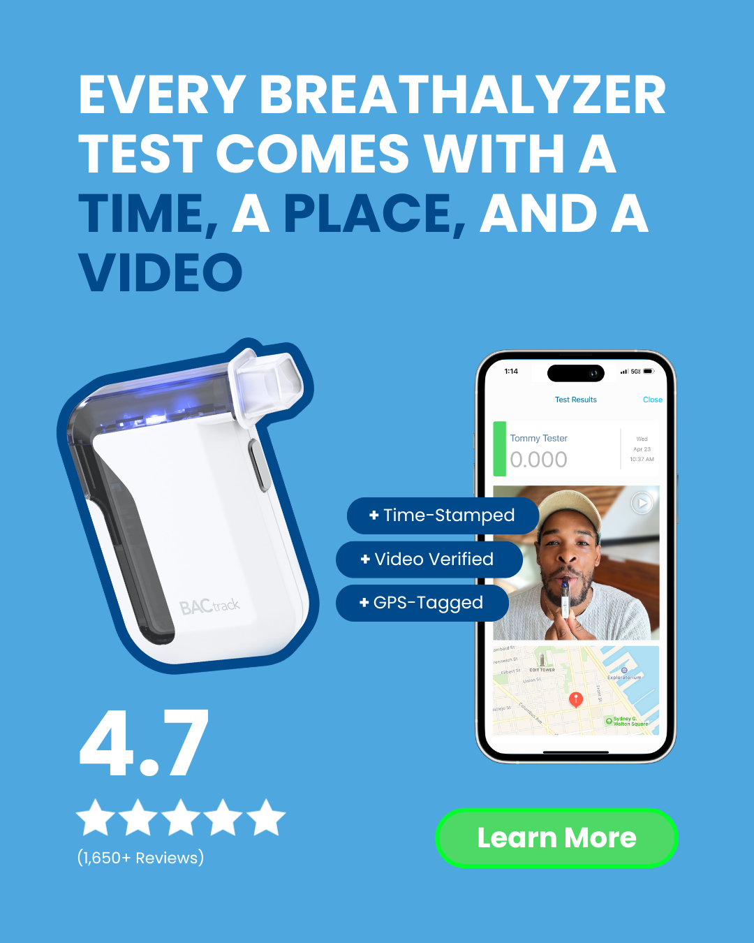 BACtrack View Facebook ad