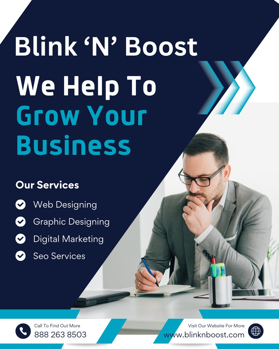 Blink'N'Boost Facebook ad: We Help You Grow Your Business