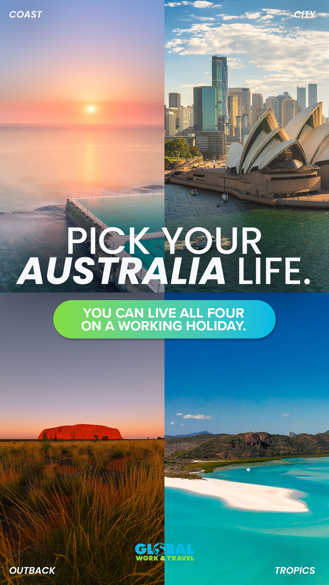 Global Work & Travel Facebook ad