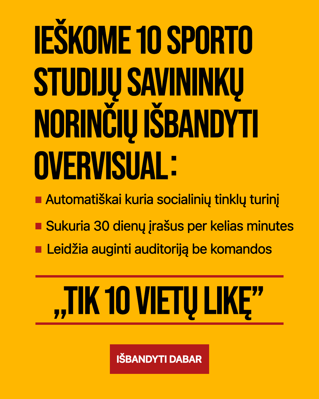 Overvisual Facebook ad