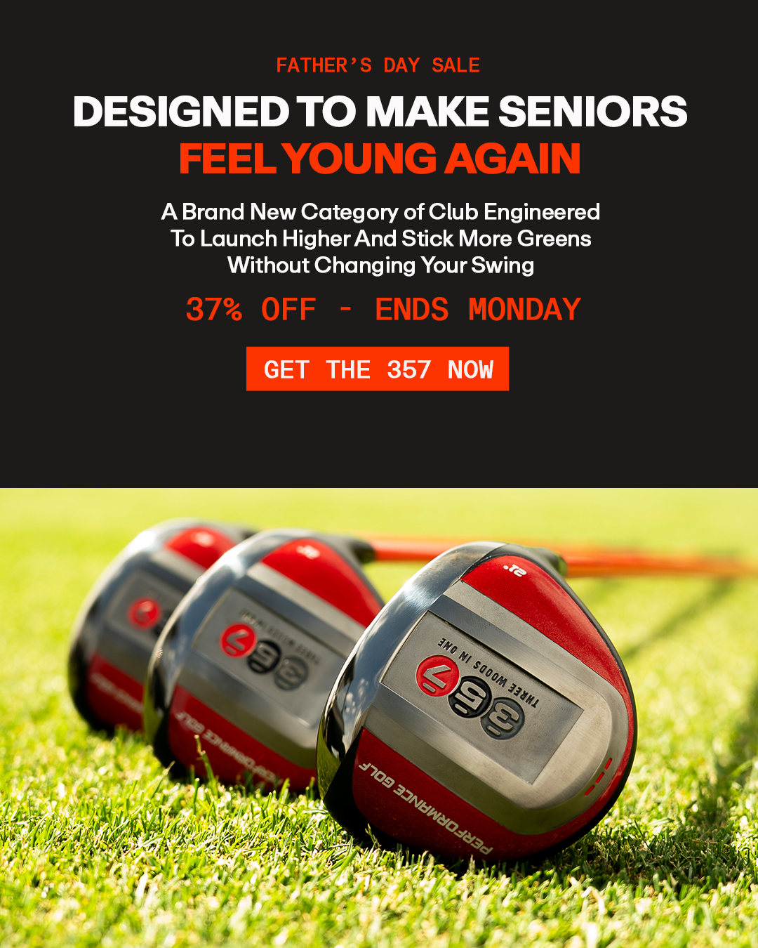 Performance Golf Facebook ad