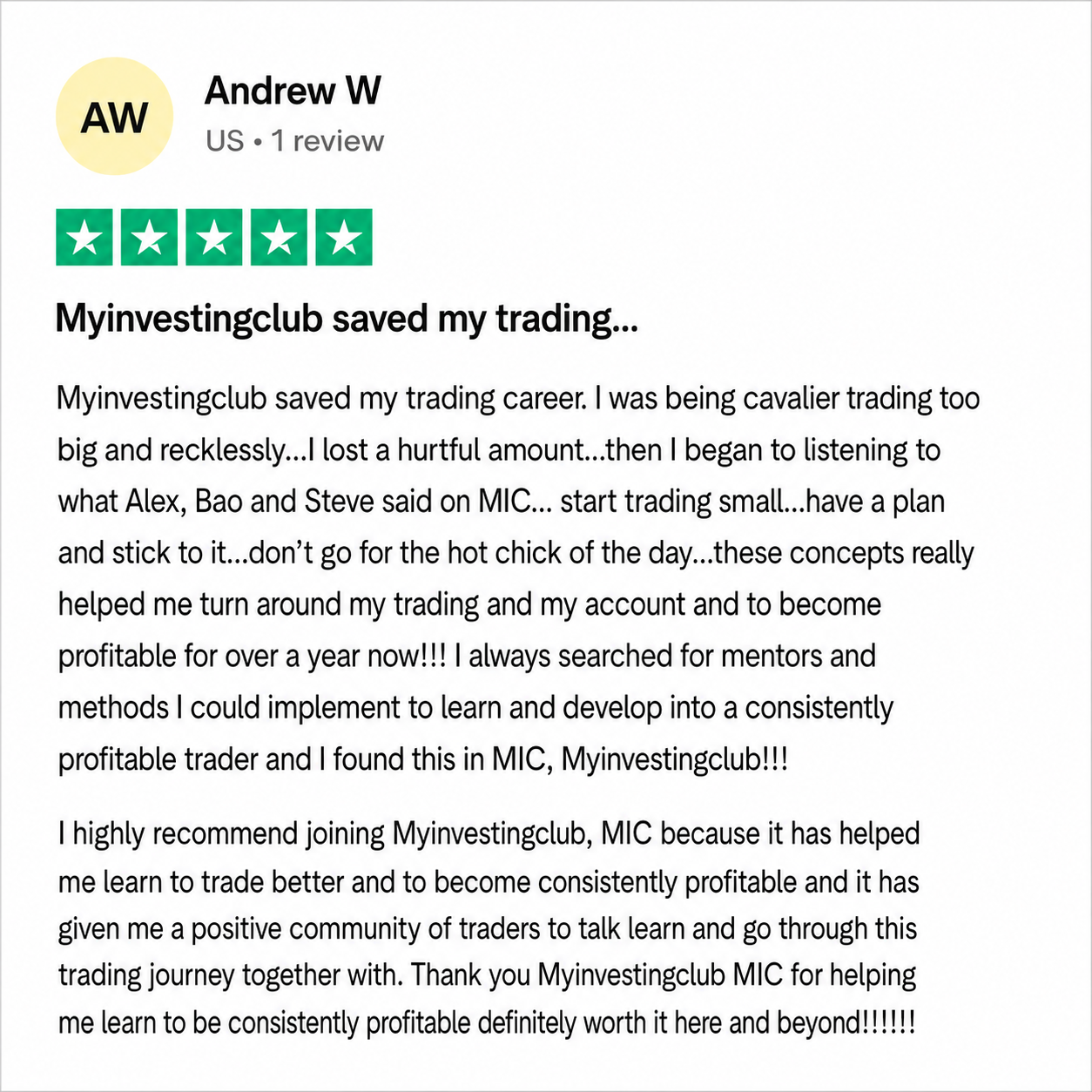 Myinvestingclub Facebook ad