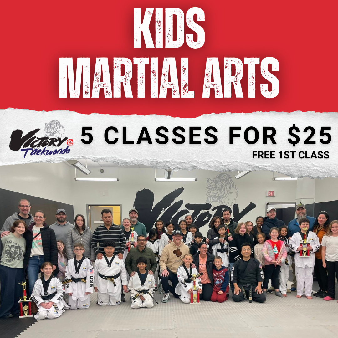 Victory Taekwondo Academy Facebook ad from Feb 24, 2026