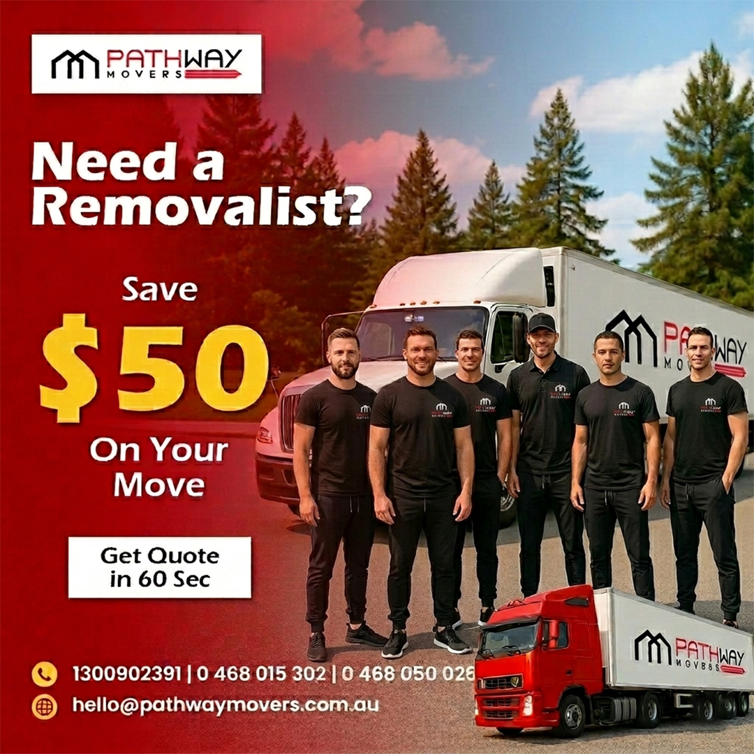 Pathway Movers Facebook ad: Book Your Move & Save $50
