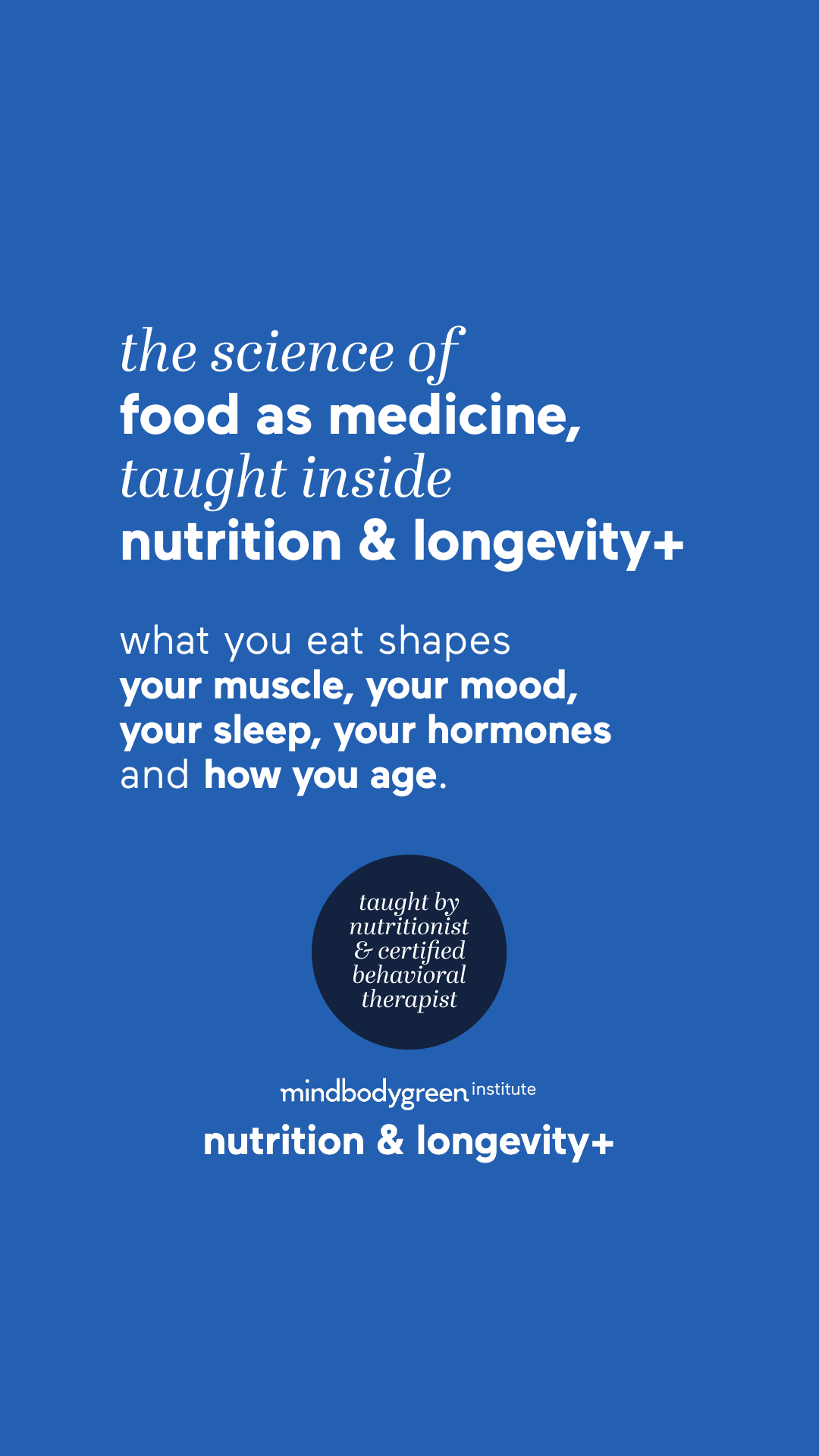 mindbodygreen Institute Facebook ad