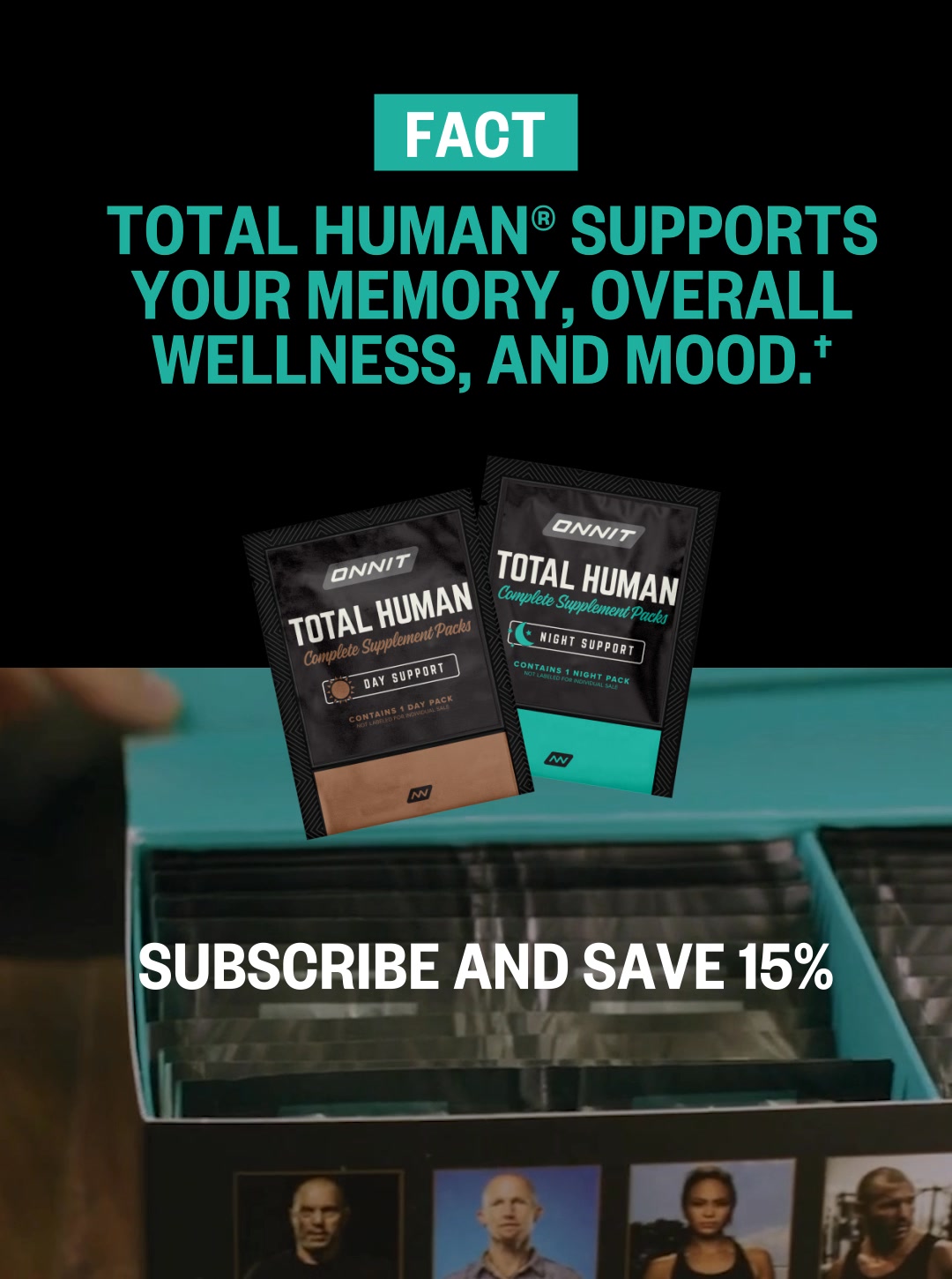 Onnit Facebook ad: Subscribe & Save 15%