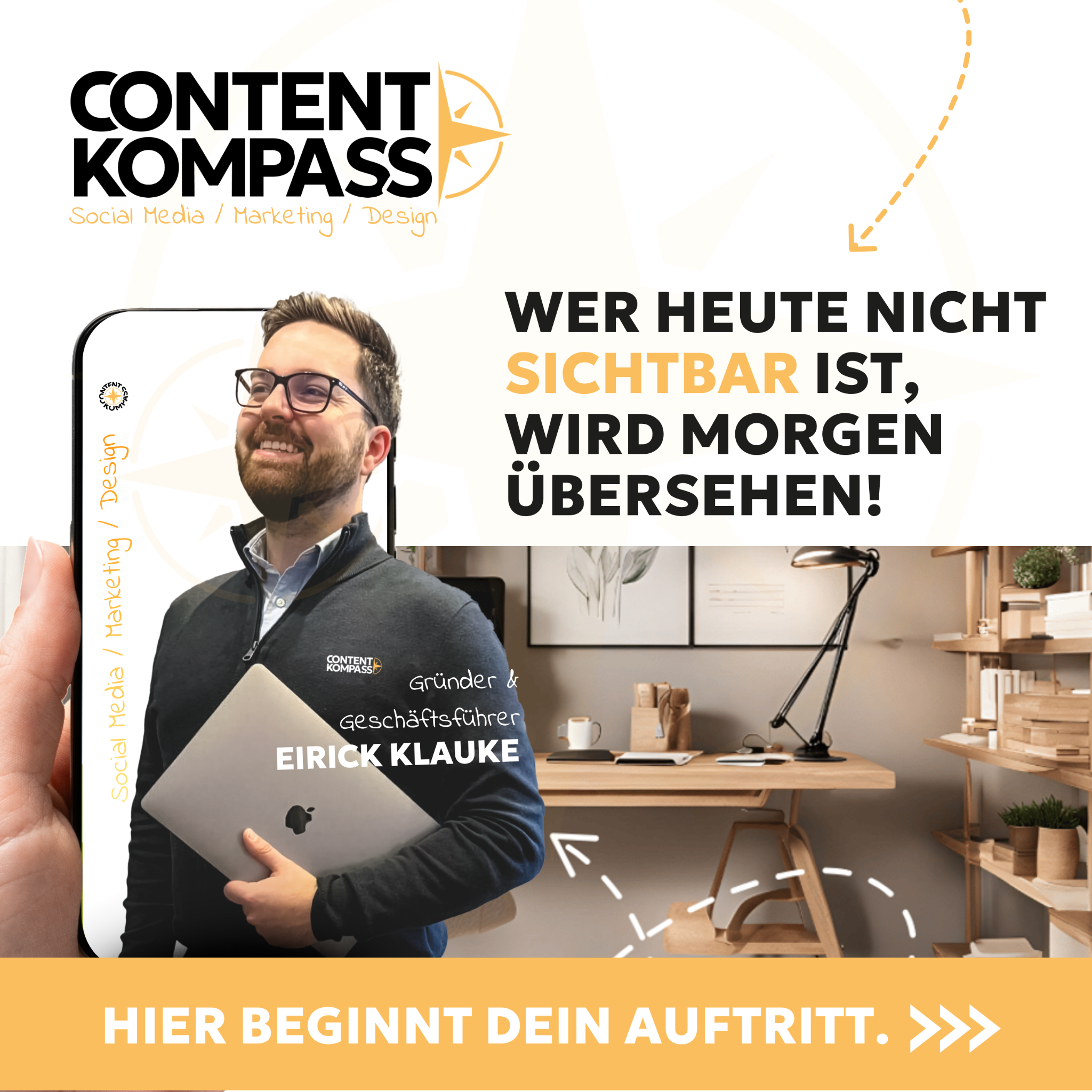 Content Kompass Facebook ad: Mehr Kunden. Mehr Sichtbarkeit.