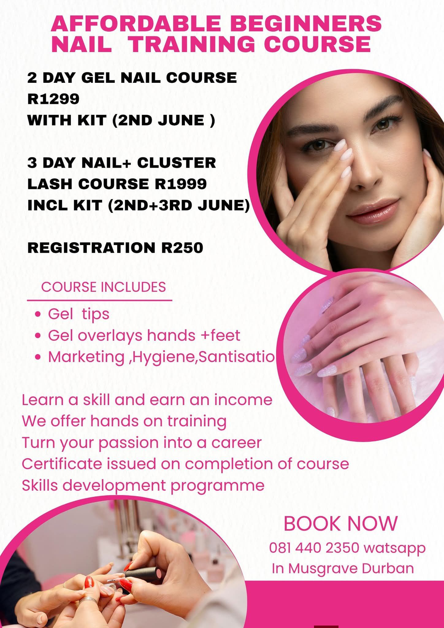 Heavenonearth Dayspa Musgrave Facebook ad: AFFORDABLE BEGINNERS NAIL TRAINING COURSES
