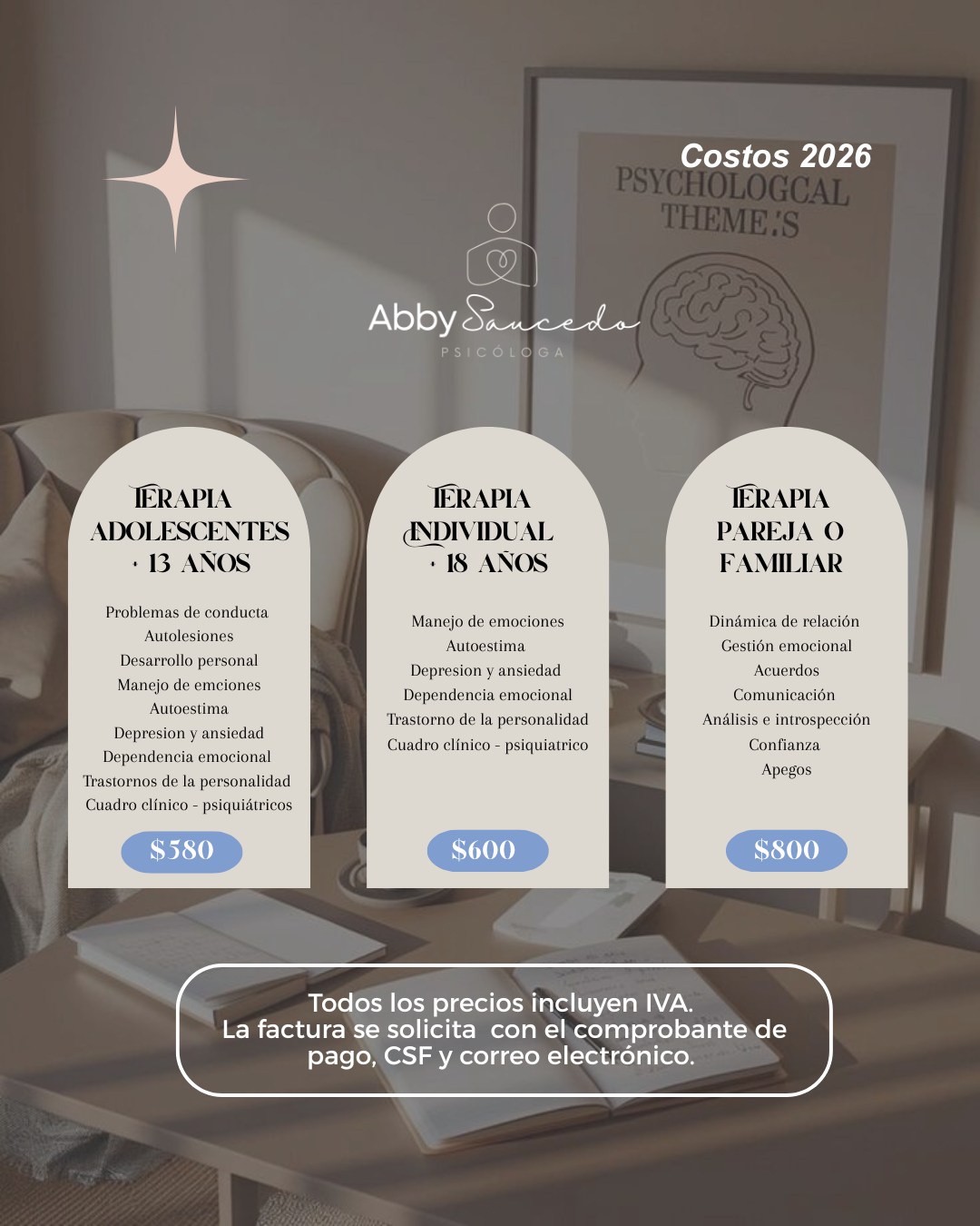 Abby Saucedo - Bienestar mental Facebook ad: Que uno de tus propósitos no sea exigirte…