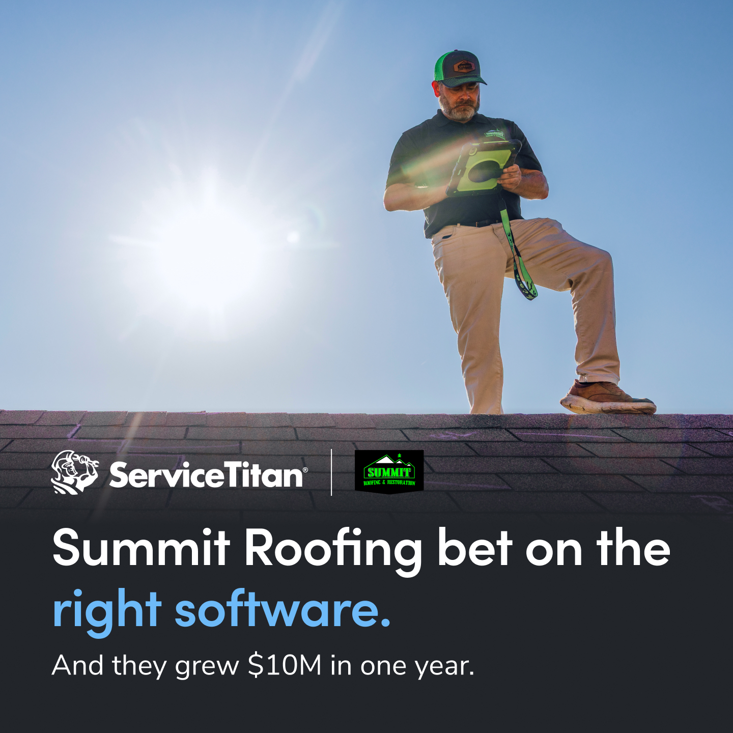 ServiceTitan Facebook ad: Upgrade Your Roofing Business Today