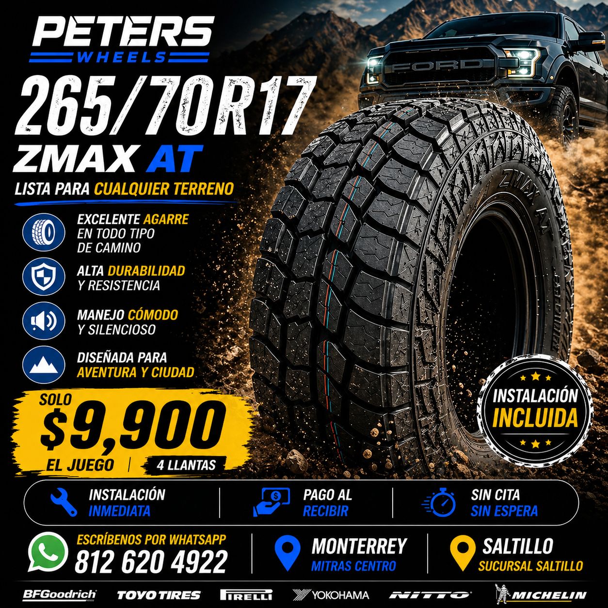 Peters WheelS Mty Rines y Llantas Facebook ad from Apr 30, 2026