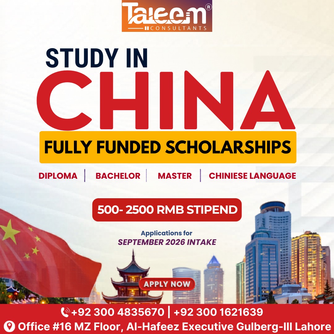 Taleem Consultants Facebook ad: Fully Funded Scholarsips