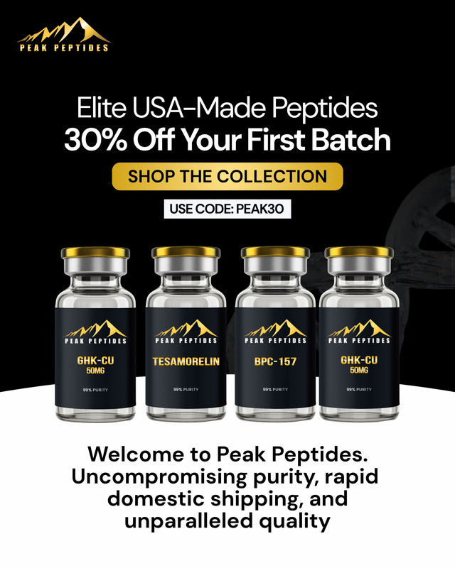 Peak Peptide Facebook ad from Jun 1, 2026