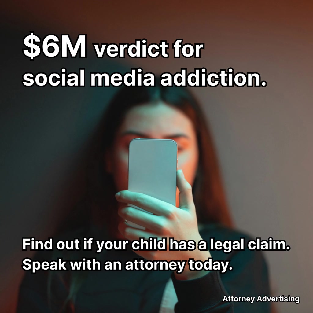 TikTok Addiction Lawyers Facebook ad: Children’s TikTok Harm Lawsuit