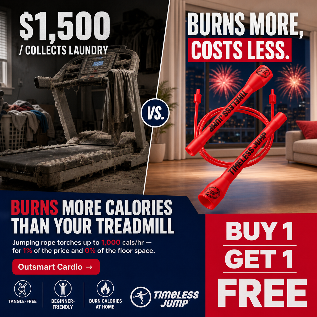 Timeless Jump Facebook ad: 4th of July Sale, Buy 1 Get 1 FREE