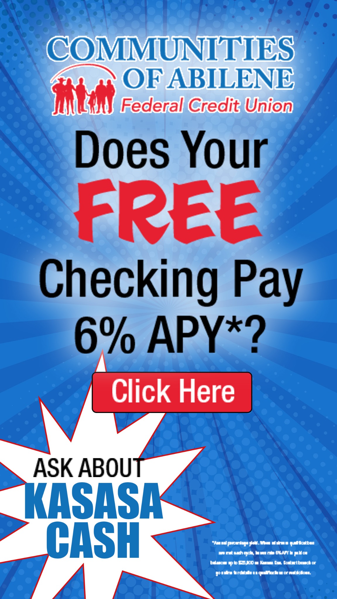 Communities of Abilene Federal Credit Union Facebook ad from May 31, 2026