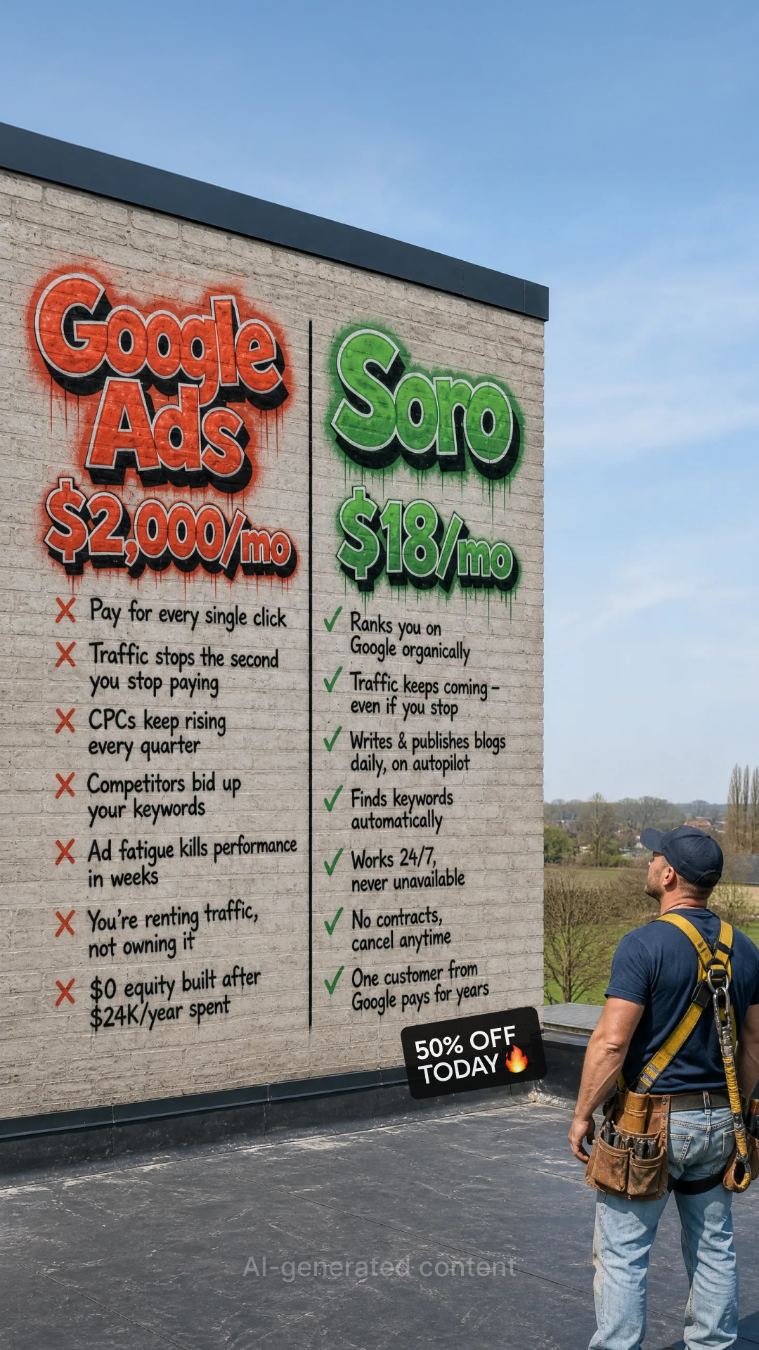 Soro SEO Facebook ad: Rank #1 on Google