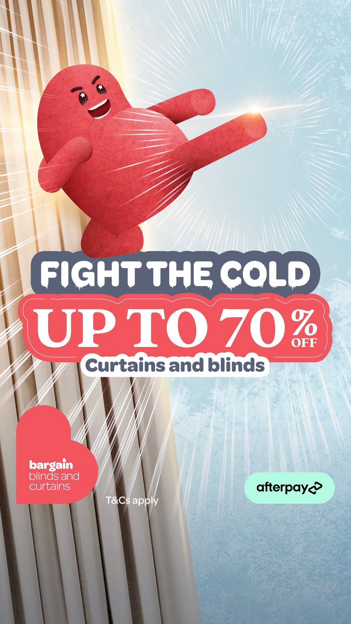 Bargain Blinds & Curtains Facebook ad