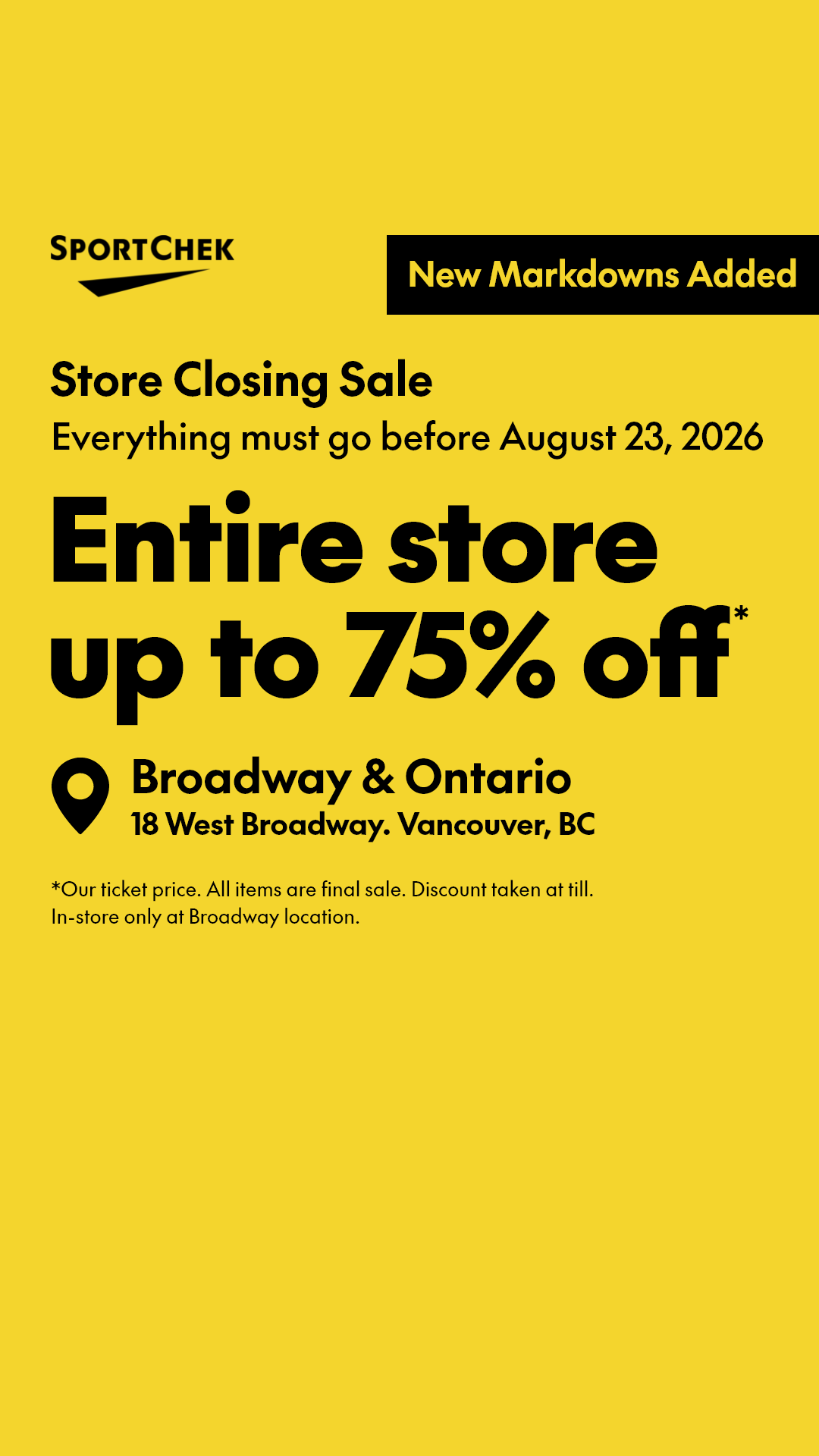 Sport Chek Facebook ad