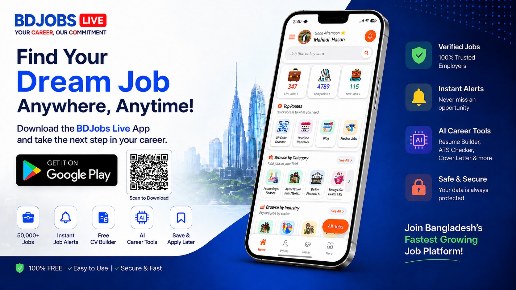 BDJobs Live Facebook ad: Job site in Bangladesh - BDJobs Live