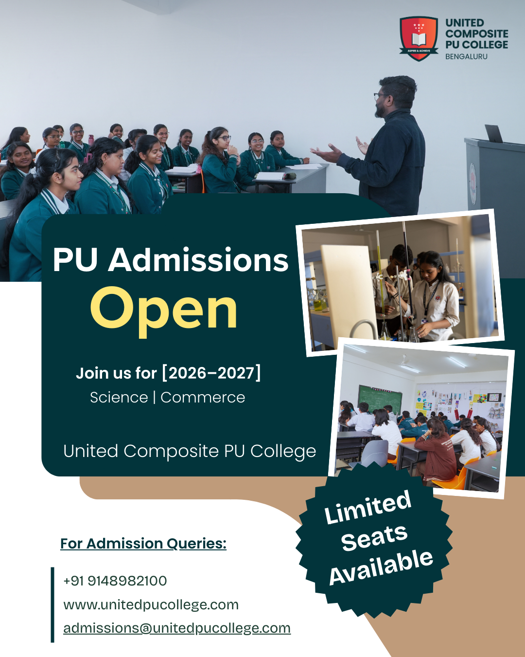United Composite PU College Facebook ad: United Composite Pre-University College | Bangalore's best…