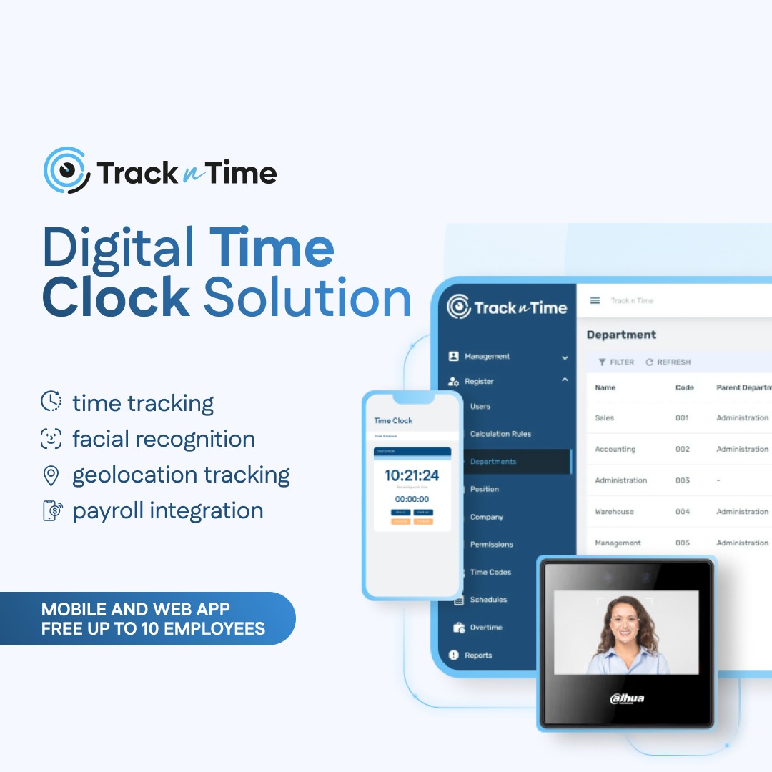 TracknTime Facebook ad: Still manually tracking employee hours?