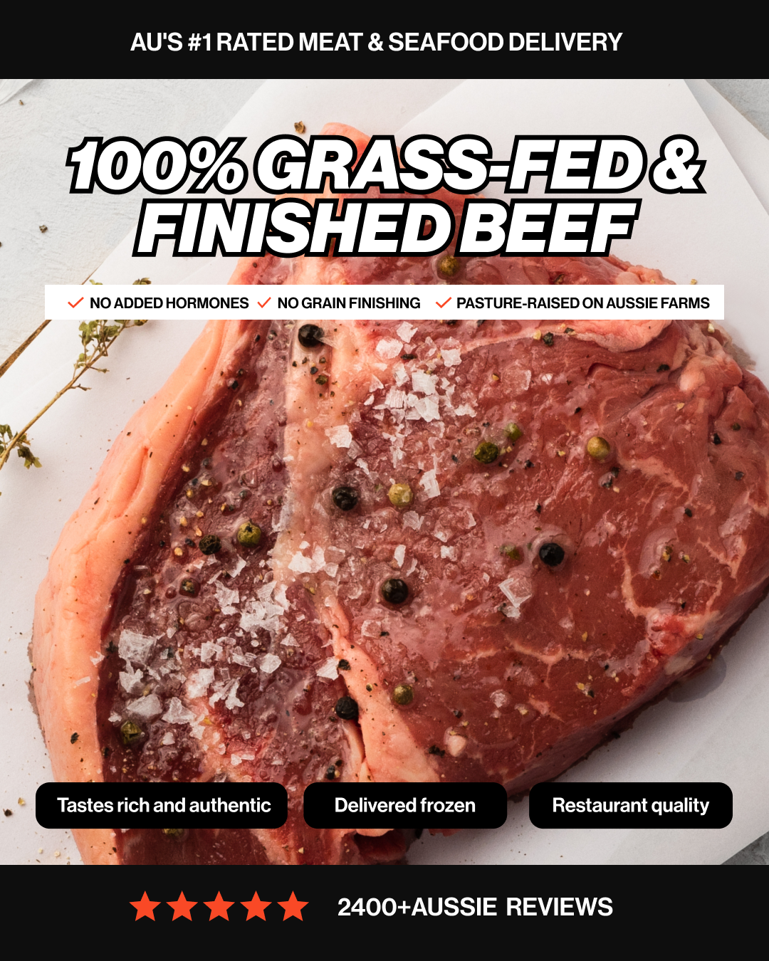 ButcherCrowd Facebook ad: 100% Grass-Fed & Finished Beef