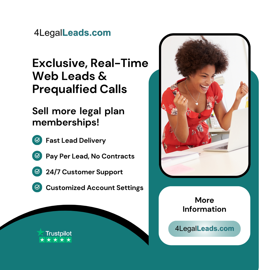 4LegalLeads.com: Leads for Law Firms & Selling Legal Plans Facebook ad
