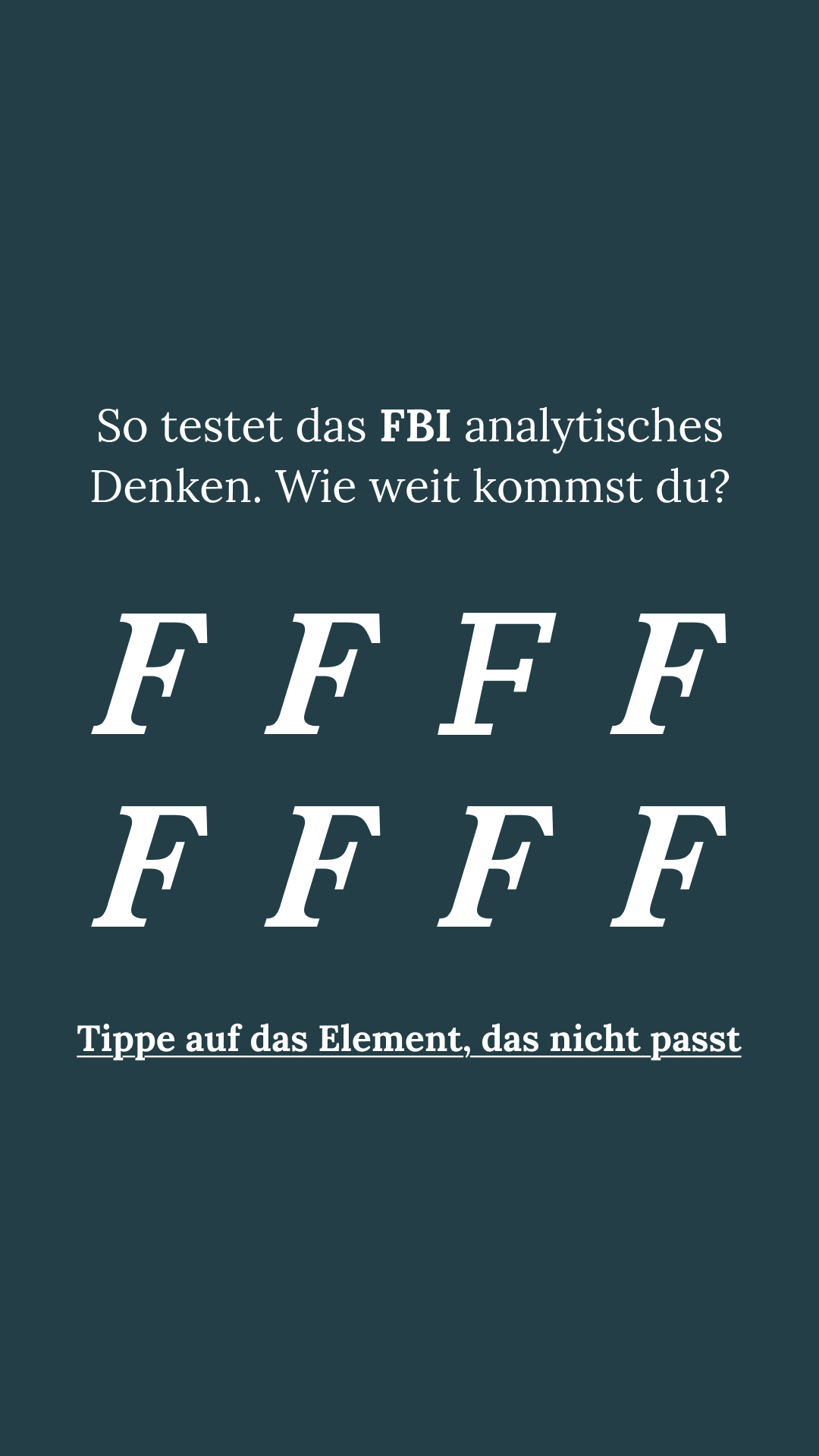 International IQ test Facebook ad