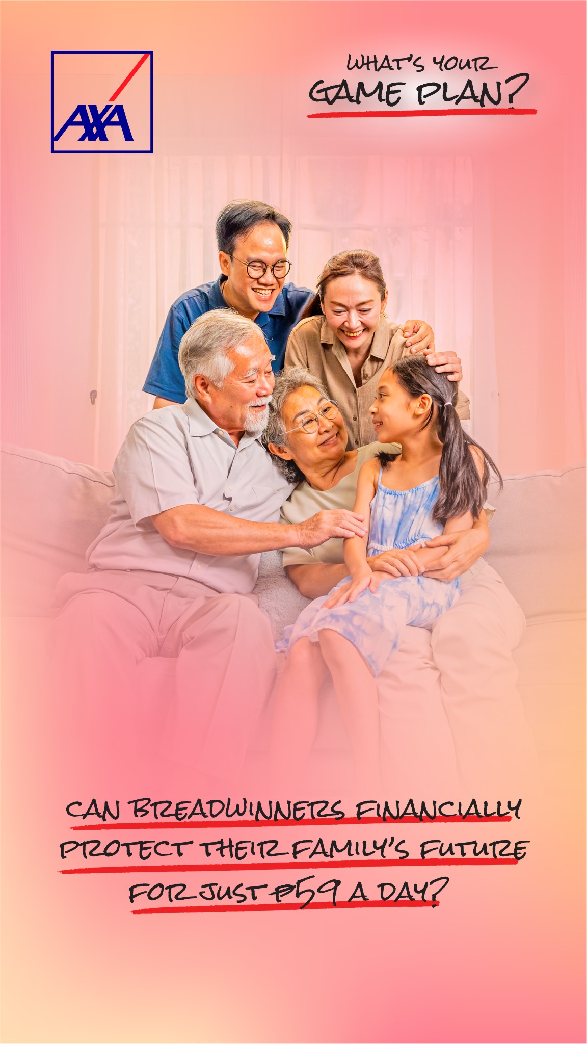 AXA Philippines Facebook ad: Insurance for Breadwinners