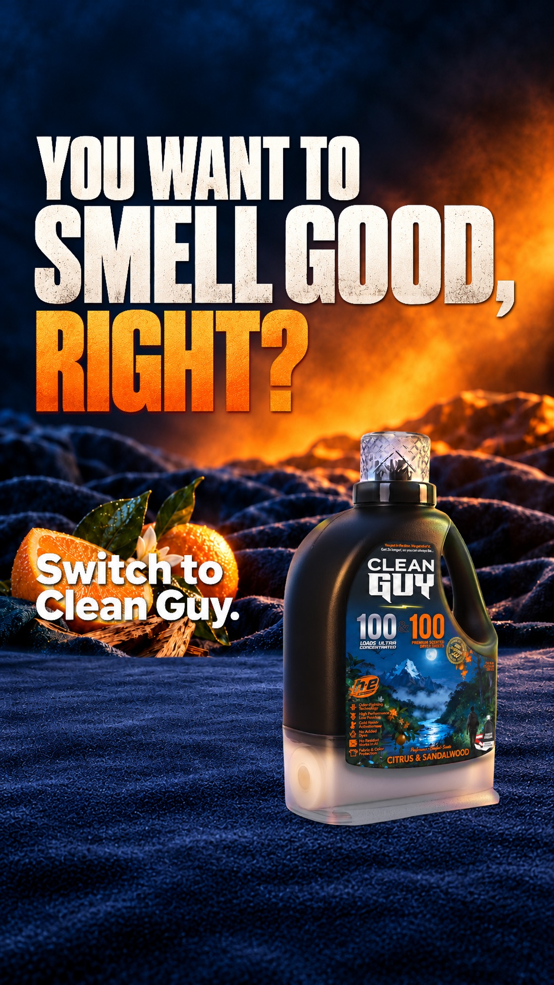 Clean Guy Facebook ad: You're a dude, not a lilac.