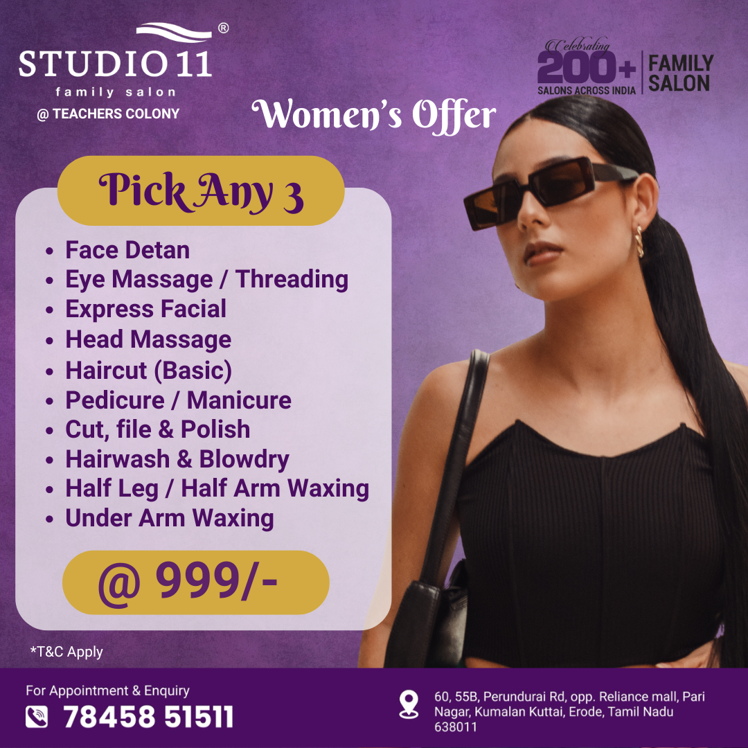 Studio11 Salon & Spa Facebook ad: Pick 3 @999