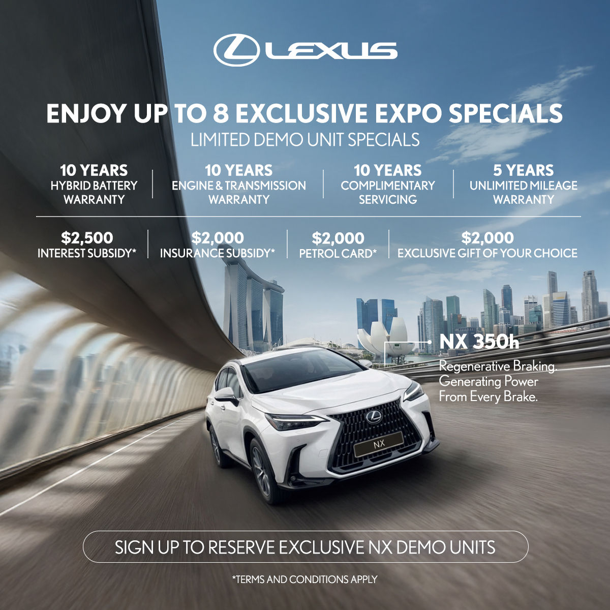 Lexus Singapore Facebook ad: Secure Your Lexus with Exclusive Car Expo Privileges
