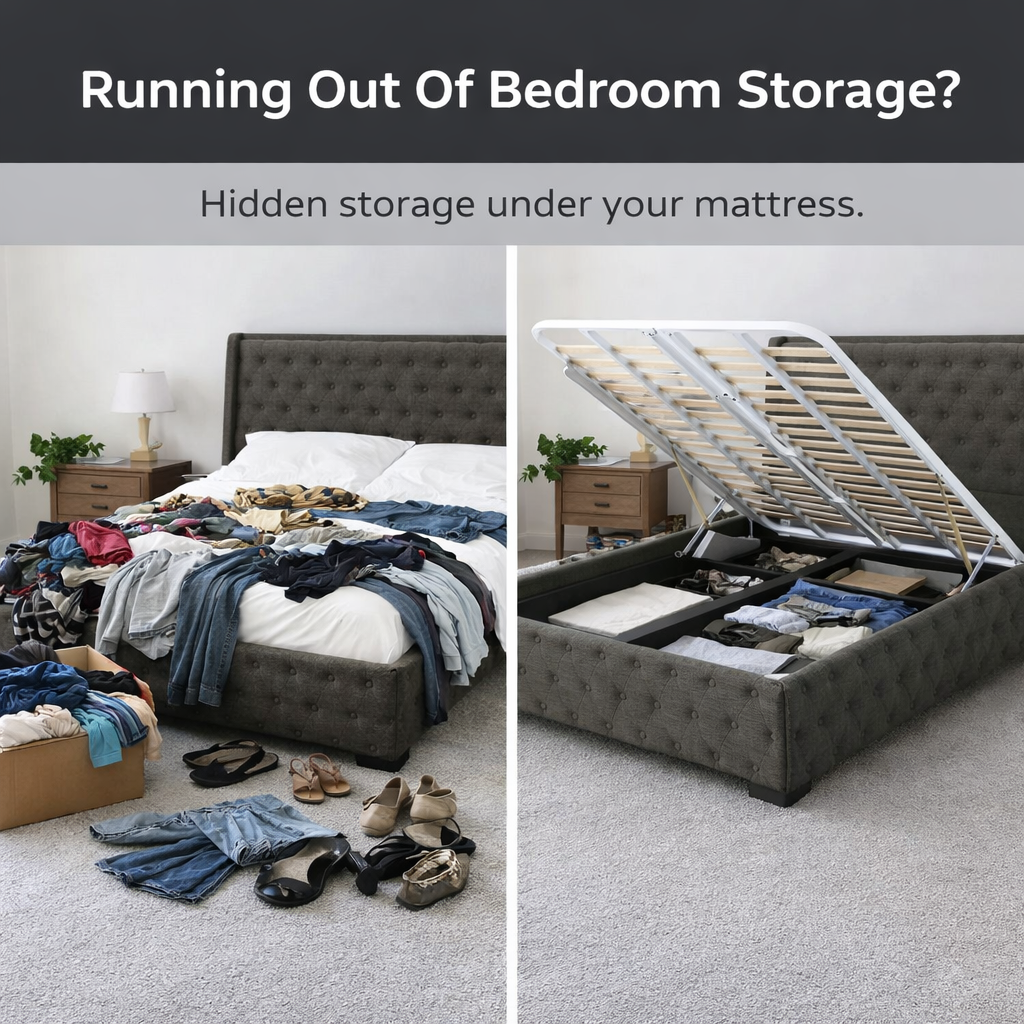 Furniture Tree Facebook ad: Turn Your Bed Into Hidden Storage
