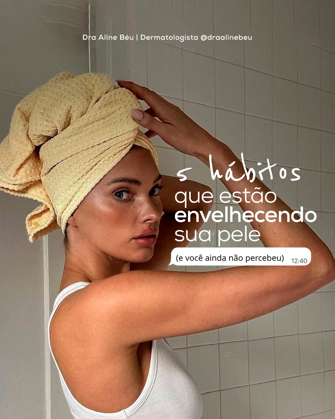 Dra. Aline Béu Facebook ad: O envelhecimento da pele não acontece de um…